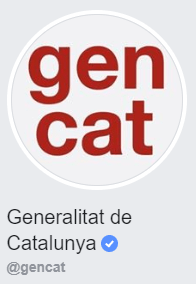 Perfil de Facebook de la Generalitat de Cataluña durante el Coronavirus